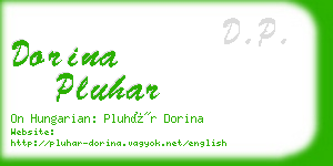 dorina pluhar business card